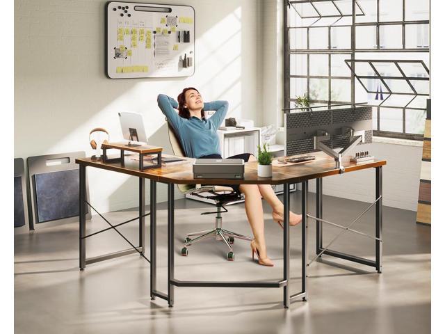 AODK L Shaped Gaming Desk, Computer Corner Desk, PC Gaming Desk Table with Large Monitor Riser Stand for Home Office Sturdy Writing Workstation,51...