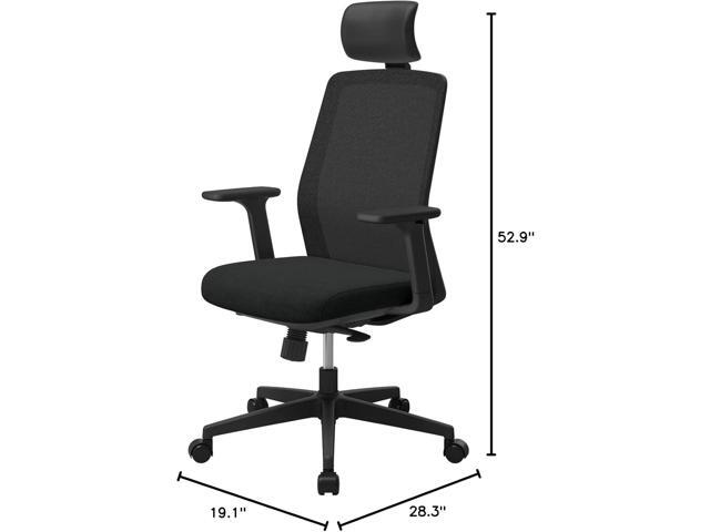 SIDIZ T40 SE Ergonomic Office Chair: Comfortable Home Office Chair for Light Users with Reclining Tilt Lock, Headrest, 3D Armrests, Mesh Back...