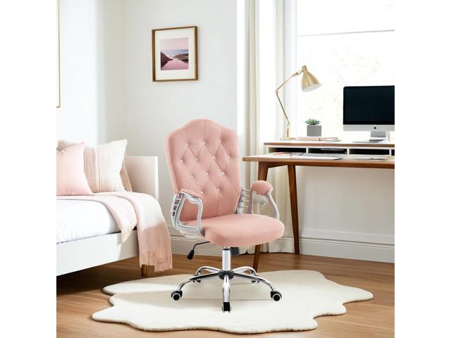BarberPub Adjustable Home Office Chair, Makeup Vanity Lumbar Support Work Chair, Cute Swivel Rolling Nail Chair, Ergonomic Chair with Armrest,...