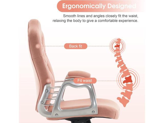 BarberPub Adjustable Home Office Chair, Makeup Vanity Lumbar Support Work Chair, Cute Swivel Rolling Nail Chair, Ergonomic Chair with Armrest,...
