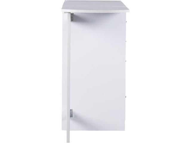 SEI Furniture Fold-Out Organizer Convertible Desktop Craft Desk, White