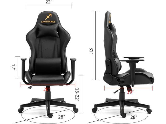 Modern-Depo Gaming Chair with Zodiac Star Sign, Sagittarius Astrology Logo, Ergonomic Computer Chair with Headrest, Lumbar Support, Swivel and...