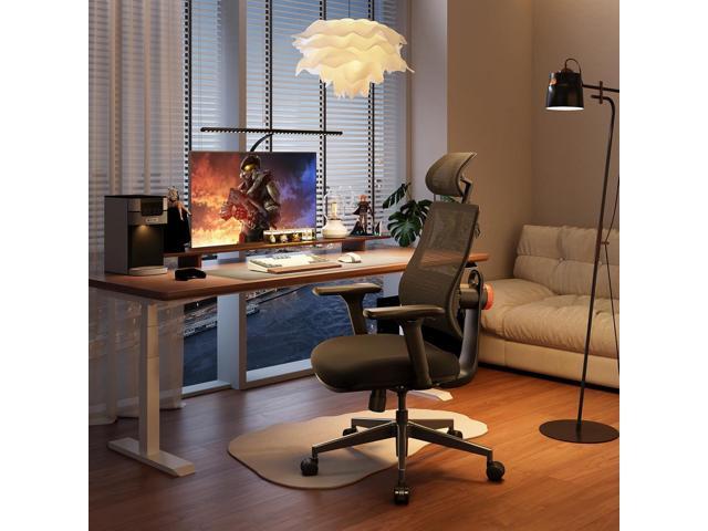 Newtral Ergonomic Home Office Chair, High Back Desk Chair with Unique Adaptive Lumbar Support, Adjustable Headrest, Seat Depth Adjustment, 96°-126°...