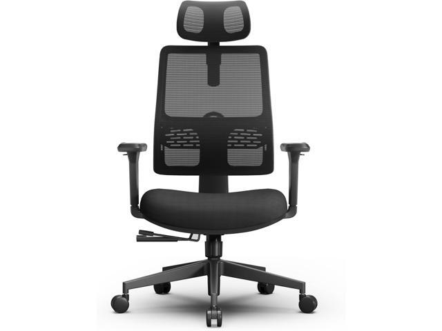 Newtral Ergonomic Home Office Chair, High Back Desk Chair with Unique Adaptive Lumbar Support, Adjustable Headrest, Seat Depth Adjustment, 96°-126°...