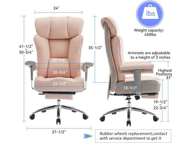 Efomao Big and Tall Office Chair 450lbs, Ergonomic Office Chair, Executive Office Chair for Heavy People, Computer Chair with Foot Rest, High Back...