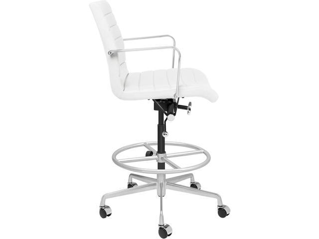 Laura Davidson Furniture SOHO II Ribbed Drafting Chair for Standing Desks, Standing Desk Chair - Ergonomically Designed, Commercial Grade Draft...