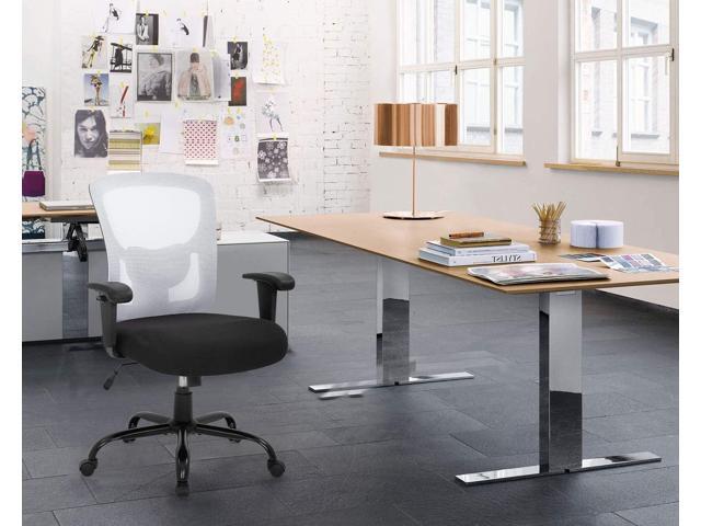 Big and Tall Office Chair 400lbs Desk Chair Mesh Computer Chair with Lumbar Support Wide Seat Adjust Arms Rolling Swivel High Back Task Executive...