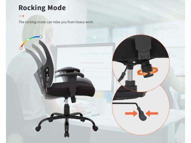 Big and Tall Office Chair 400lbs Desk Chair Mesh Computer Chair with Lumbar Support Wide Seat Adjust Arms Rolling Swivel High Back Task Executive...