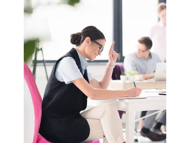 4 Pack Office Chair Desk Chair Computer Chair w/Lumbar Support Ergonomic Mid Back Mesh Adjustable Height Swivel Chair Armless Modern Task Executive...