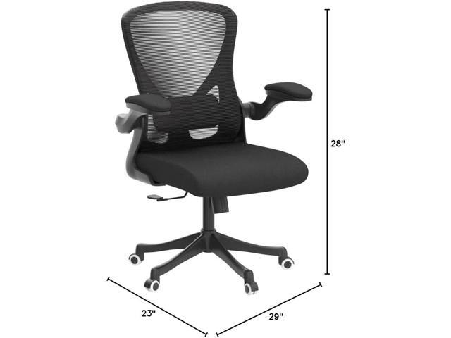 Ergonomic Office Chair, Home Desk Office Chair with Adjustable Flip-Armrest & Lumbar Support, Computer Chair with Thickened Cushion Desk Chairs,...