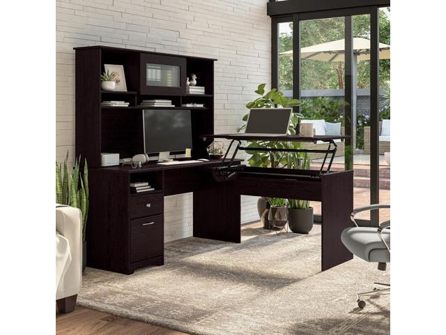 Bush Furniture Cabot 60W Hutch, Espresso Oak