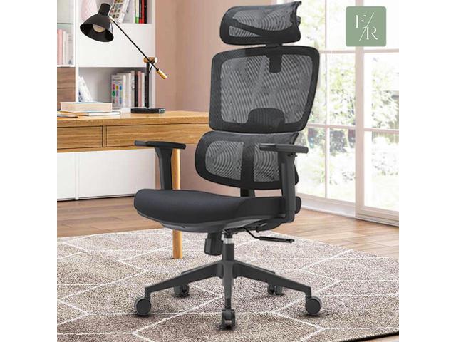 Premium Mesh Executive Home Office Desk Chair, with Ergonomic Lumbar, Black