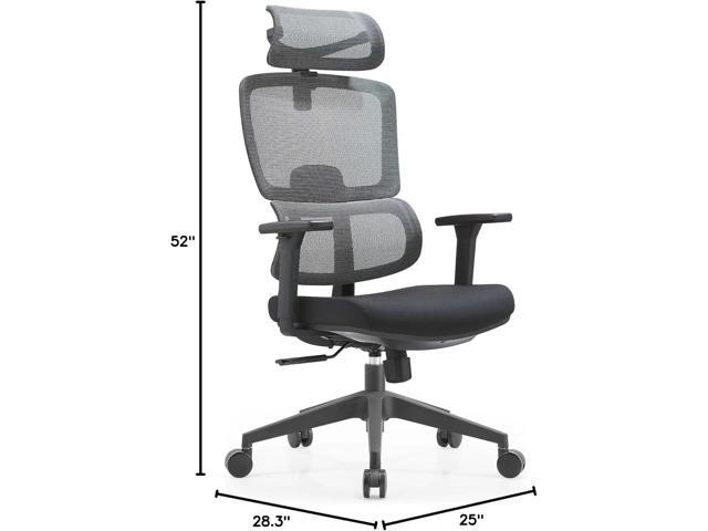Premium Mesh Executive Home Office Desk Chair, with Ergonomic Lumbar, Black