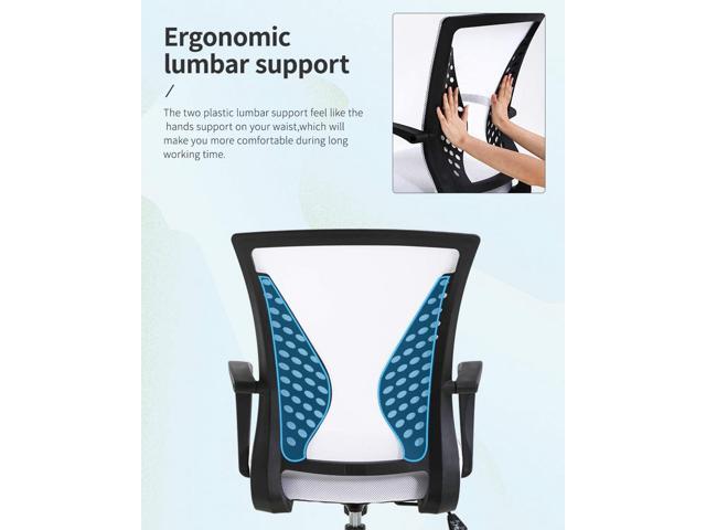 Office Chair Clearance Mid Back Mesh Chair with Ergonomic Lumbar Support and Armrest Adjustable Computer Chair Study Desk Chair Swivel Rolling Task...