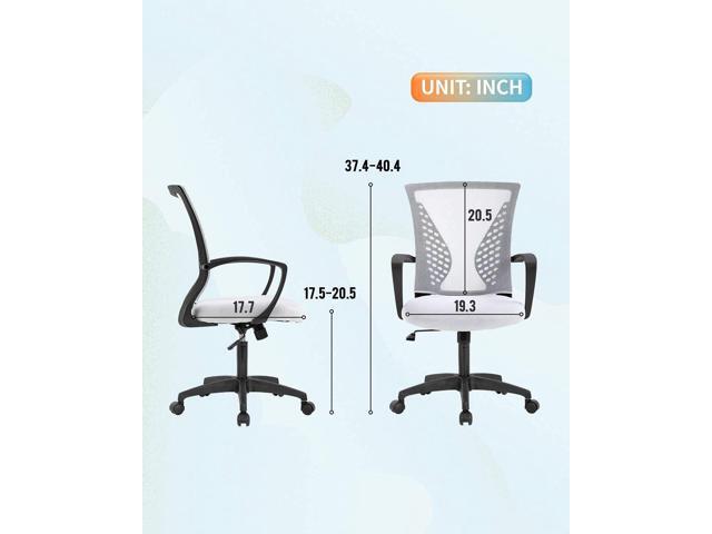 Office Chair Clearance Mid Back Mesh Chair with Ergonomic Lumbar Support and Armrest Adjustable Computer Chair Study Desk Chair Swivel Rolling Task...