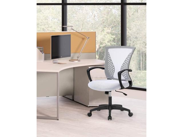Office Chair Clearance Mid Back Mesh Chair with Ergonomic Lumbar Support and Armrest Adjustable Computer Chair Study Desk Chair Swivel Rolling Task...