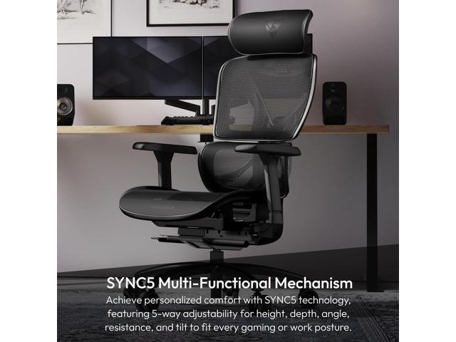 XTC Mesh Ergonomic Chair Black ThunderX3