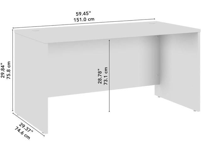 Bush Business Furniture Studio C 60W x 30D Office Desk in Natural Elm, Computer Table for Home or Professional Workspace