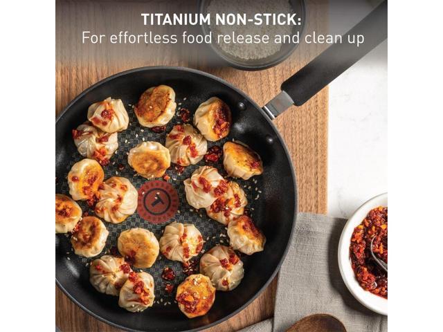 T-fal Ultimate Hard Anodized Nonstick Fry Pan Set 2 Piece, 10, 12 Inch, Oven Broiler Safe 400F, Cookware, Pots and Pans Set Non Stick, Kitchen...