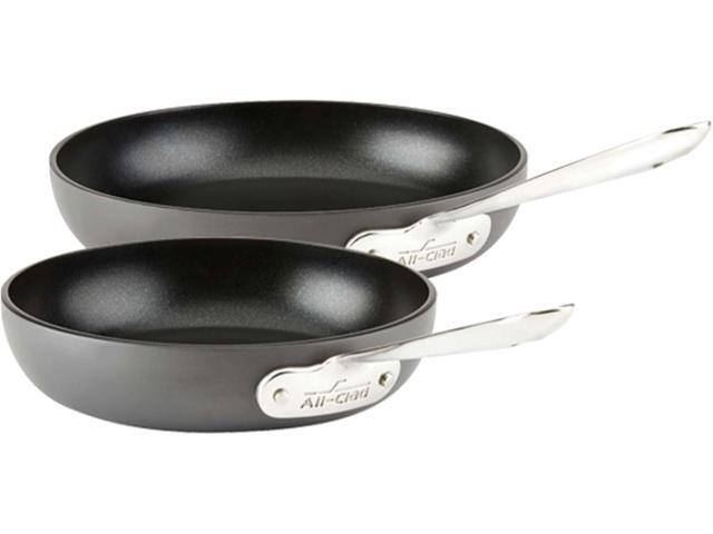 All-Clad HA1 Hard Anodized Non Stick Fry Pan Set 2 Piece, 8, 10 Inch, Induction, Oven Broiler Safe 500F, Pots and Pans Set, Kitchen Frying Pans,.