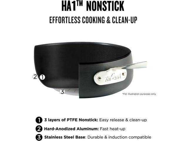 All-Clad HA1 Hard Anodized Non Stick Fry Pan Set 2 Piece, 8, 10 Inch, Induction, Oven Broiler Safe 500F, Pots and Pans Set, Kitchen Frying Pans,...