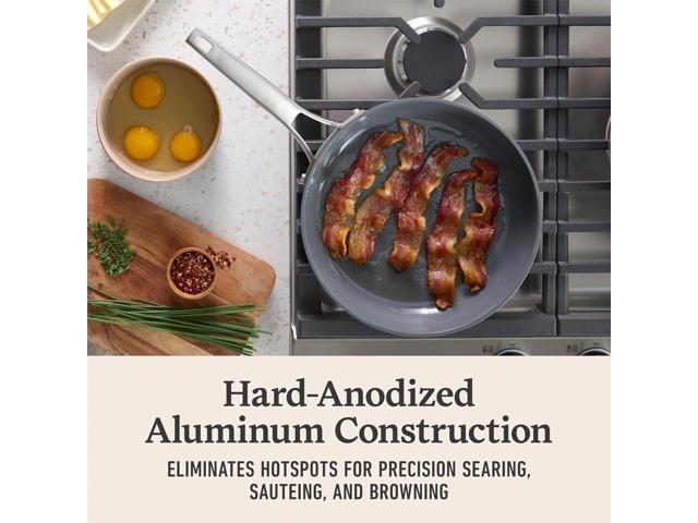 Calphalon Premier Ceramic Nonstick 5-Piece Cookware Set, Mushroom Grey
