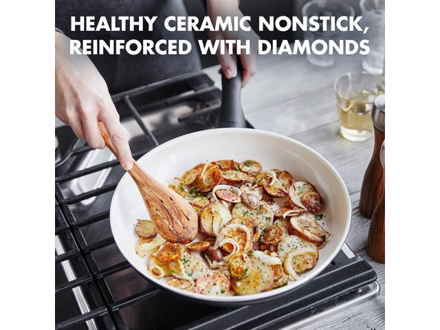 GreenPan Rio Healthy Ceramic Nonstick 13.5' Frying Pan Skillet, PFAS-Free, Dishwasher Safe, Black