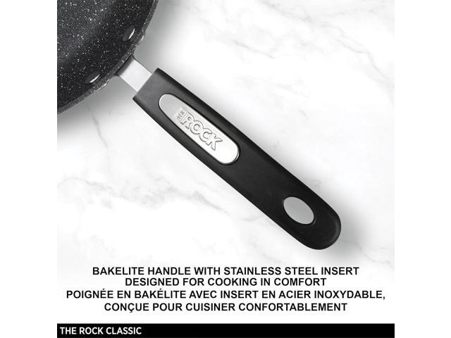 Starfrit The Rock 25cm (10') Non-Stick Grill Pan - Durable Forged Aluminium - Oven Safe - PFOA Free - Easy to Clean - Black