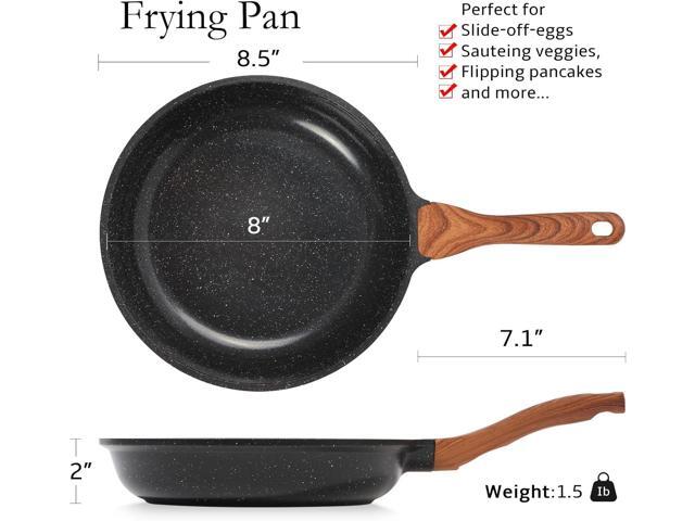 ESLITE LIFE Nonstick Ceramic Frying Pan Skillet, Non-Toxic Egg Omelette Kitchen Cooking Pans Compatible with All Stovetops (Gas, Electric &...