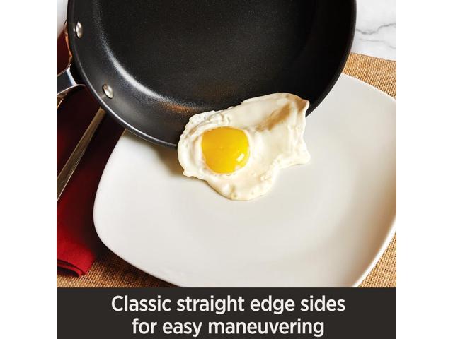 All-Clad HA1 Hard Anodized Nonstick Fry Pan 12 Inch Induction Oven Broiler Safe 500F, Lid Safe 350F Pots and Pans, Cookware Black