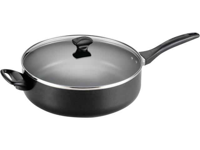 Farberware Dishwasher Safe Nonstick Jumbo Cooker/Saute Pan with Helper Handle - 6 Quart, Black