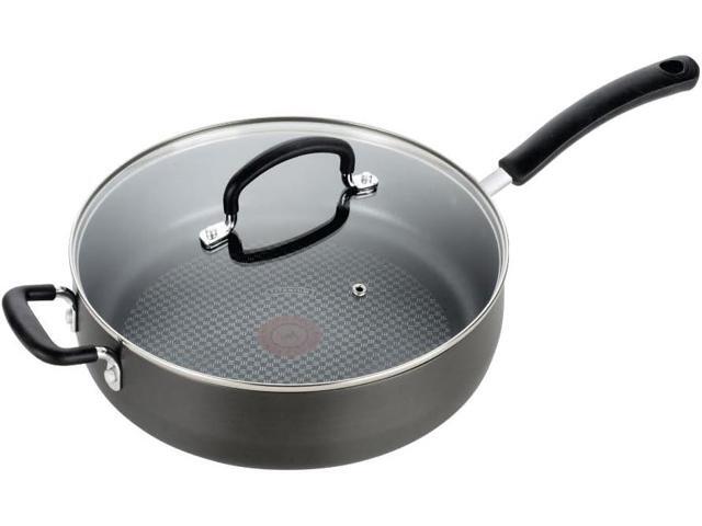 T-fal Ultimate Hard Anodized Non Stick Jumbo Cooker With Lid & Helper Handle 5 Quart, Oven Broiler Safe 400F, Lid Safe 350F, Cookware, Deep Frying.