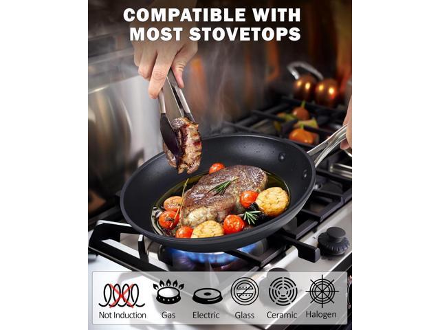 Cooks Standard Frying Omelet Pan, Classic Hard Anodized Nonstick 8-Inch/20cm Saute Skillet Egg Pan, Black
