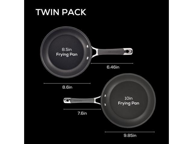 Circulon 83905 Radiance [hard anodized] Nonstick Frying pan set / Skillet Set - 8.5 Inch and 10 Inch, Gray