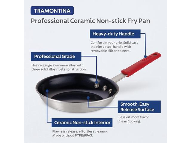 Tramontina Professional 10-Inch Ceramic Non Stick Frying Pan, Heavy-Gauge Aluminum Skillet with PFAS/PFOA-Free Nonstick Coating, Dishwasher and...
