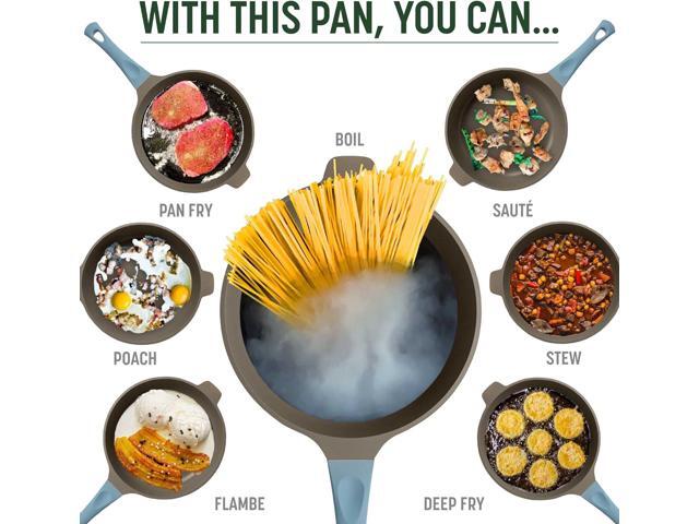 Goodful All-in-One Pan, Multilayer Nonstick, High-Performance Cast Construction, Multipurpose Design Replaces Multiple Pots and Pans, Dishwasher...