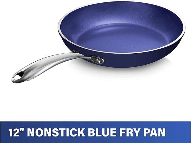 Granitestone Blue 12 Inch Non Stick Frying Pans Nonstick Skillet with Mineral and Diamond Triple Coated Surface, Nonstick Frying Pan, Nonstick Pan,...