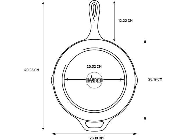 Lodge 10.25 Inch Cast Iron Pre-Seasoned Skillet Signature Teardrop Handle - Use in the Oven, on the Stove, on the Grill, or Over a Campfire, Black
