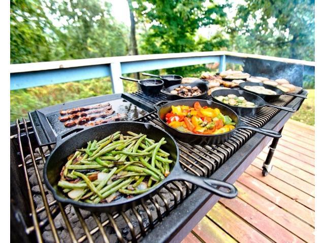 Lodge 12 Inch Cast Iron Skillet with Red Silicone Hot Handle Holder Pre-Seasoned Frying Pan for Stove, Oven, Grill & Campfire Made in the USA ...