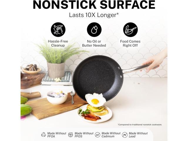 GRANITESTONE 20 Pc Pots and Pans Set Non Stick Cookware Set, Kitchen Cookware Sets with Deep Frying Pan Set, Bakeware and More for Cooking, Non...