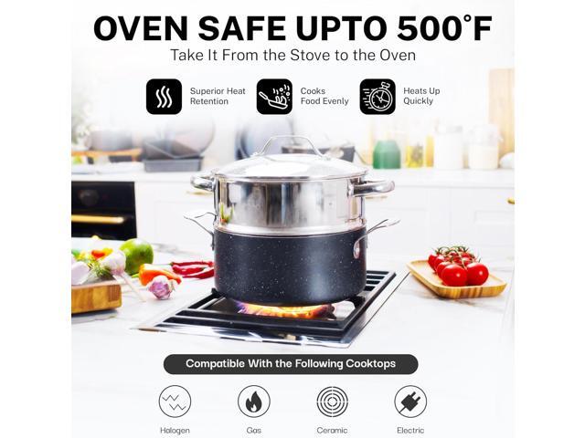 GRANITESTONE 20 Pc Pots and Pans Set Non Stick Cookware Set, Kitchen Cookware Sets with Deep Frying Pan Set, Bakeware and More for Cooking, Non...