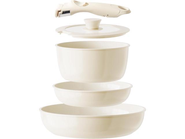 Redchef Ceramic Pots and Pans Set Non Stick, Nonstick Kitchen Cookware Sets, Non Toxic Pots and Pans Set Non Stick, PFAS PFOA & PTFE Free,.