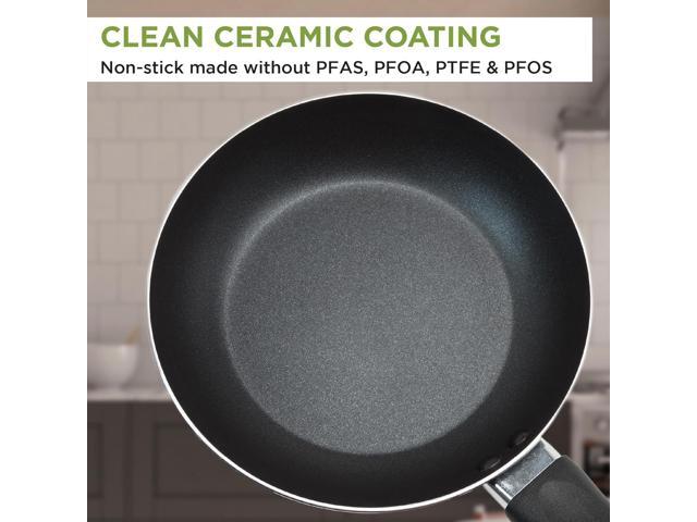 Ecolution Easy Clean Ceramic Nonstick Cookware Set, Dishwasher Safe Kitchen Pots and Pans Set, Comfort Grip Handle, Even Heating, Ultimate Food...