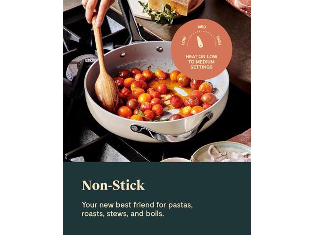 Caraway Nonstick Ceramic Sauté Pan with Lid (4.5 qt, 11.8') - Non Toxic, PTFE & PFOA Free - Oven Safe & Compatible with All Stovetops (Gas,...