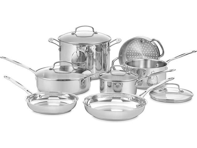 Cuisinart 77-11G Stainless Steel 11-Piece Set Chef's-Classic-Stainless-Cookware-Collection