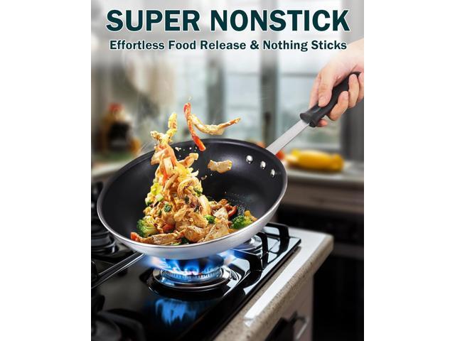 Cooks Standard Nonstick Frying Pan 8-Inch, Heavy Duty Skillet Pan, Professional Aluminum Omelette Pan,Metalic