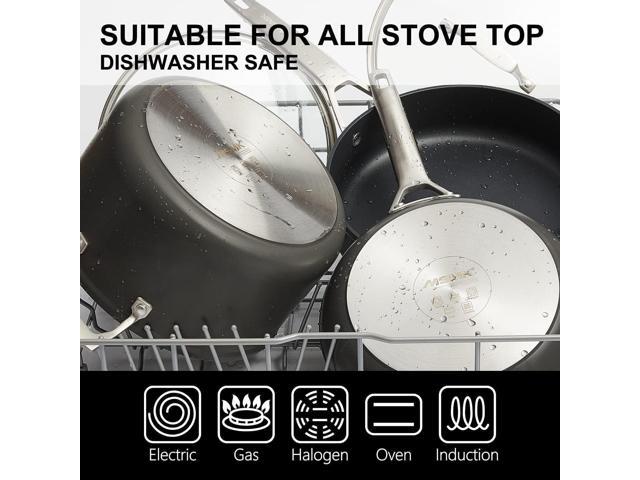 MsMk Nonstick Frying Pan, 12 InchTitanium and Diamond Non Stick Pan, Sturdy and Durable Skillet Nonstick, for Various Stove Type, Dishwasher Safe...