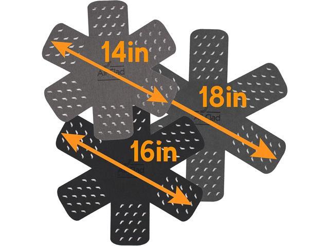 All-Clad Premium Cookware Protectors: Pot and Pan Protectors for Kitchen Organization - Perfect for Cast Iron, Steel, or Glass, (3-Piece), Black/Grey