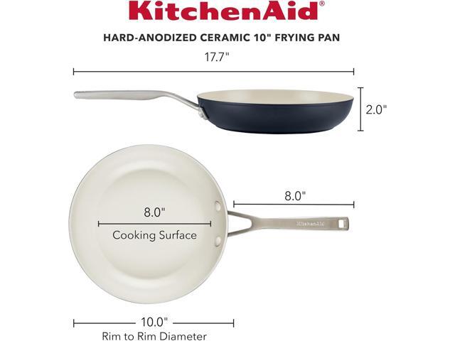 KitchenAid Hard Anodized Ceramic Nonstick Frying Pan/Skillet, 10 Inch - Matte Black