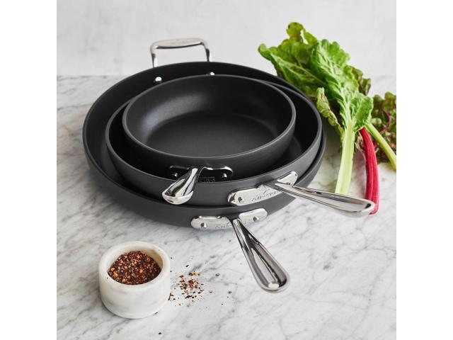All-Clad Black Nonstick 12-Inch Skillets Set of 3, 834, 1034, 1234